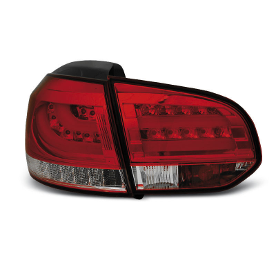 Pilotos Traseros Led Vw Golf 6 10.08-12  Rojo/Blanco Led Bar