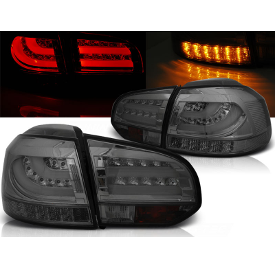 Pilotos Traseros Led Vw Golf 6 10.08-12  Ahumado Led Bar