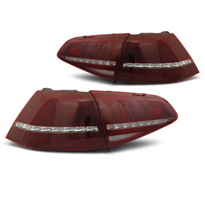 Pilotos Traseros Led Vw Golf 7 13-17 Rojo Blanco  Intermitentes Dinamicos R Look