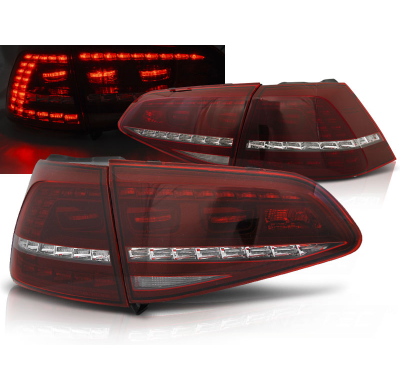 Pilotos Traseros Led Vw Golf 7 13-17 Rojo Blanco  Intermitentes Dinamicos R Look