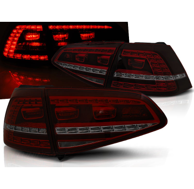 Pilotos Traseros Led Vw Golf 7 13- Rojo Ahumado Led Gti Look