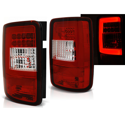 Pilotos Traseros Led Vw Caddy 03-03.14 Rojo/Blanco Led Bar