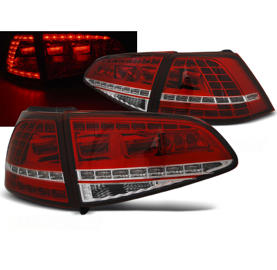 Pilotos Traseros Led Vw Golf 7 13- Rojo/Blanco Led Gti Look