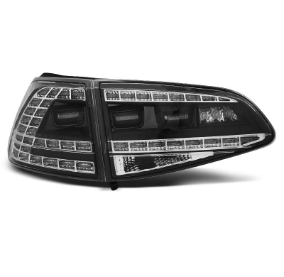 Pilotos Traseros Led Vw Golf 7 13- Negro Led Gti Look