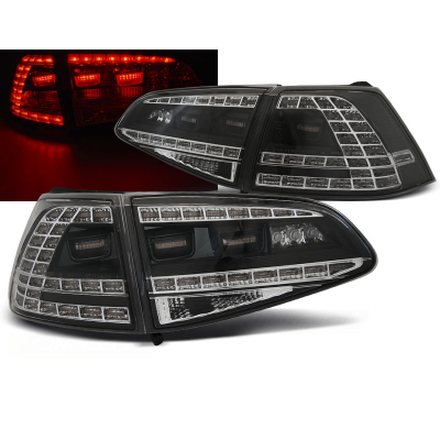 Pilotos Traseros Led Vw Golf 7 13- Negro Led Gti Look