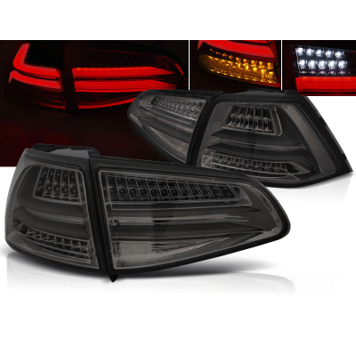 Pilotos Traseros Led Vw Golf 7 13- Ahumado Led Bar