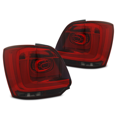 Pilotos Traseros Led Vw Polo 09-13 Rojo Ahumado Led Bar