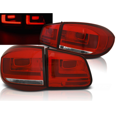 Pilotos Led Vw Tiguan 07-07.11  Rojo Blanco Led Bar