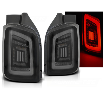 Pilotos LED VW T5 04.03-09 / 10-15 Ahumado Negro Blanco LED