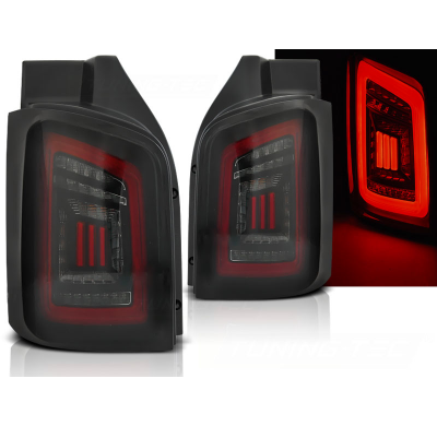 Pilotos LED VW T5 04.03-09 / 10-15 Ahumado Negro Rojo LED