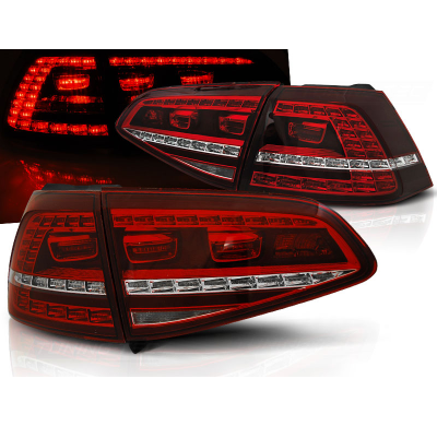 Pilotos Traseros Led Vw Golf 7 13-17 Rojo Blanco  Led Gti Look Intermitentes Dinamicos
