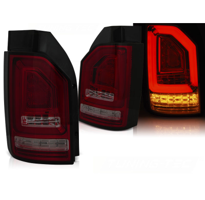 Pilotos Traseros Led Vw T6 2015-  Red Smoke-Intermitente Dinamico Led Bar Oem Led