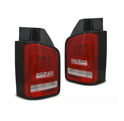 Pilotos Traseros Led Bar Rojo Blanco Intermitente Dinamico Para Vw T6 15-19 Tr