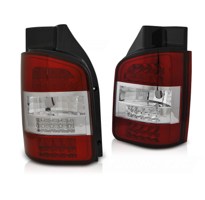 Pilotos Traseros Led Vw T5 04.03-09 Red White Led Trasnporter