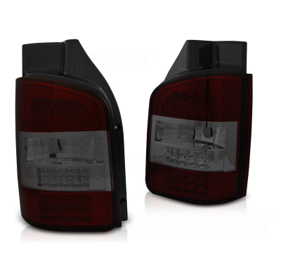 Pilotos Traseros Led Vw T5 04.03-09 Red Smoke Led Trasnporter