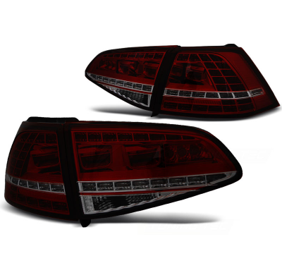 Pilotos Traseros Led Vw Golf 7 13-17 Red Smoke Led Gti Look-Intermitente Dinamico