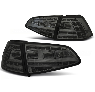 Pilotos Traseros Led Vw Golf 7 13-17 Smoke Led Gti Look-Intermitente Dinamico