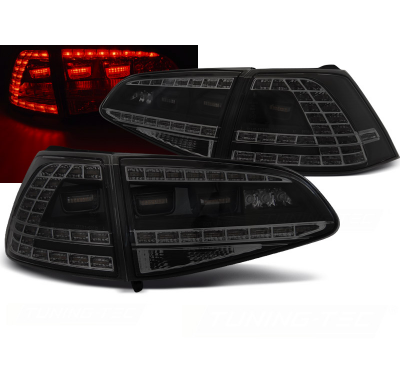 Pilotos Traseros Led Vw Golf 7 13-17 Black Smoke Led Gti Look-Intermitente Dinamico