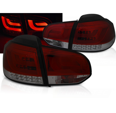 Pilotos Traseros Vw Golf 6 10.08-12 Red Smoke Led Bar