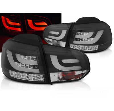 Pilotos Traseros Vw Golf 6 10.08-12 Black Led Bar