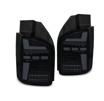 PILOTOS TRASEROS INDICADOR LED FULL HUMO NEGRO VW T5 04.03-09 con intermitente dinamico