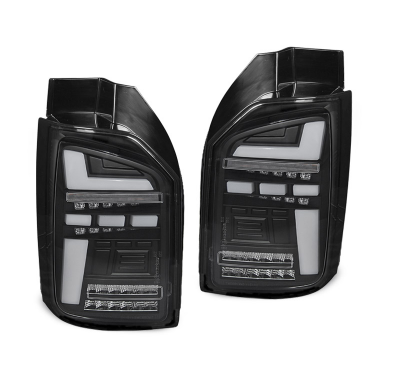 PILOTOS TRASEROS LED BLACK para VW T6.1 20- BOMBILLA OEM con intermitente dinamico