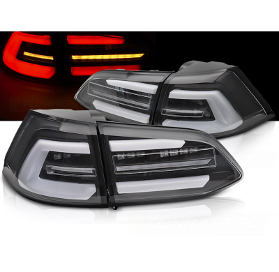 PILOTOS TRASEROS LED NEGROS INTERMITENTE DINAMICO aptos para VW GOLF 7 13-17 SW