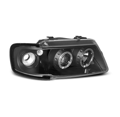 Faros Delanteros Angel Eyes Audi A3 8l 08.96-08.00 Fondo Negro