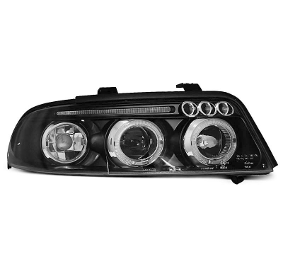 Faros Delanteros Angel Eyes Audi A4 01.99-09.00 Fondo Negro