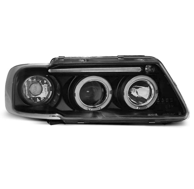 Faros Delanteros Angel Eyes Audi A3 8l 08.96-08.00 Fondo Negro