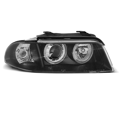 Faros Delanteros Angel Eyes Audi A4 01.99-09.00 Fondo Negro