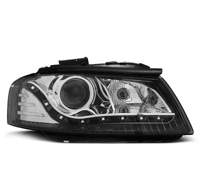 Audi A3 8p 05.03-03.08 Faros Delanteros Luz Diurna Fondo Negro