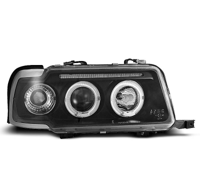 Faros Delanteros Angel Eyes Audi 80 B4 09.91-04.96 Fondo Negro
