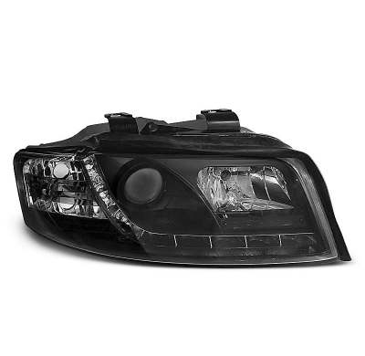 Audi A4 10.00-10.04 Faros Delanteros Luz Diurna Fondo Negro