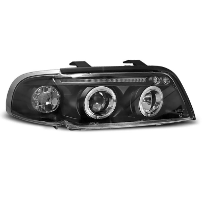 Faros Delanteros Angel Eyes Audi A4 11.94-12.98 Fondo Negro