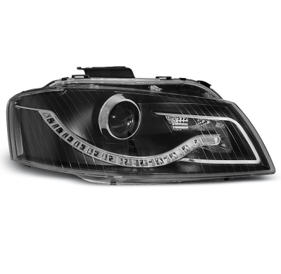 Audi A3 8p 05.03-03.08 Faros Delanteros Luz Diurna Fondo Negro