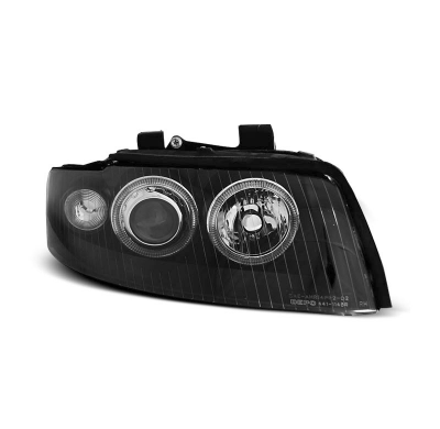Faros Delanteros Angel Eyes Audi A4 10.00-10.04 Fondo Negro Xenon D1s