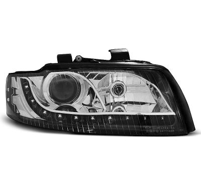 Audi A4 10.00-10.04 Faros Delanteros Luz Diurna Fondo Negro