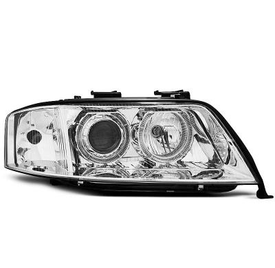 Faros Delanteros Angel Eyes Audi A6 05.97-09.99 Cromados