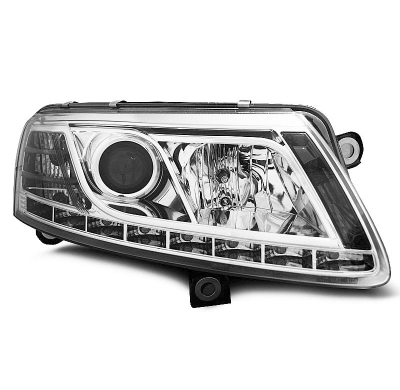 Audi A6 C6 04.04-08 Faros Delanteros Luz Diurna Tru Drl Ece-R87 Xenon D2s Cromado