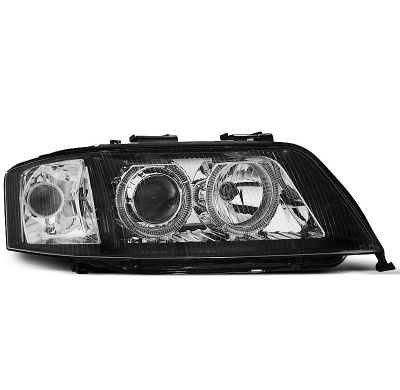 Faros Delanteros Angel Eyes Audi A6 A6 06.01-05.04 Fondo Negro Xenon