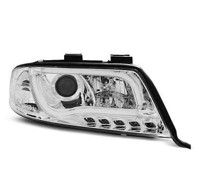 Faros Delanteros Luz Diurna Audi A6 05.97-05.01 Led Tube Lights Cromado