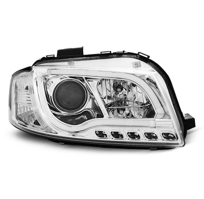 Faros Delanteros Luz Diurna Audi A3 8p 05.03-03.08 Led Tube Lights Cromado
