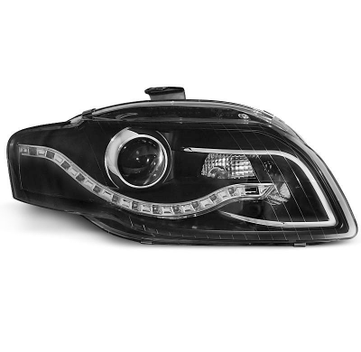 Audi A4 B7 11.04-03.08 Faros Delanteros Luz Diurna Fondo Negro Drl