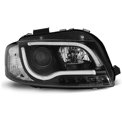 Audi A3 8p 05.03-03.08 Led Faros Delanteros Luz Diurna Tube Lights Negro Faros Delanteros Luz Diurna Tru Drl Ece-R87