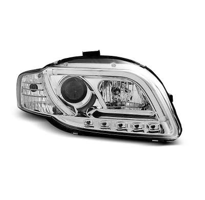 Audi A4 B7 11.04-03.08 Faros Delanteros Luz Diurna Tube Lights Cromado Faros Delanteros Luz Diurna Tru Drl Ece-R87