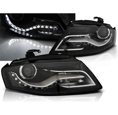 Faros Delanteros Luz Diurna Audi A4 B8 04.08- 11 Tru Drl Ece-R87 Negro