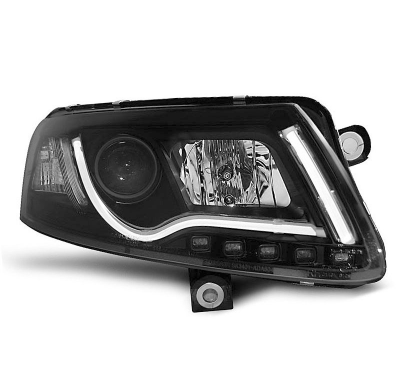 Audi A6 C6 04.04-08 Led Faros Delanteros Luz Diurna Tube Lights True Drl Negro
