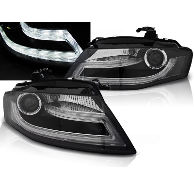 Faros Delanteros Luz Diurna Audi A4 B8 04.08-11 Tru Drl Ece-R87 Negro