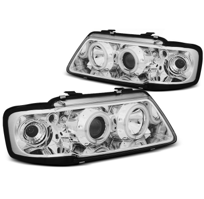 Faros Delanteros Angel Eyes Audi A3 8l 08.96-08.00 Angel Eyes Ccfl Cromado